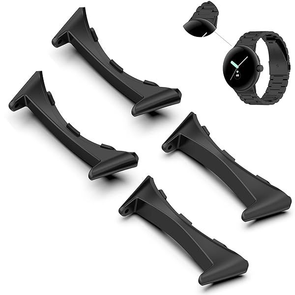 INGIDO (4 Pack) Watch Band Adapter Compatible for Google Pixel Watch 2 Connector, 20mm Stainless Steel Metal Replaceable Connection Adapter for