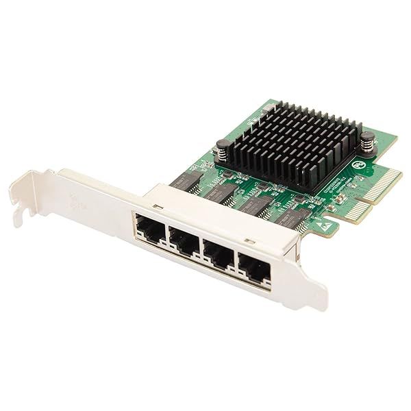 IO CREST 4 Port Quad Gigabit Ethernet PCI Express Network Interface Card 10/100/1000 Mbps Realtek Chipset SI-PEX24085