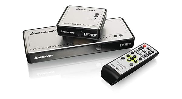IOGEAR Long Range Wireless HDMI Matrix: Multicast Solution for Seamless Streaming - Black