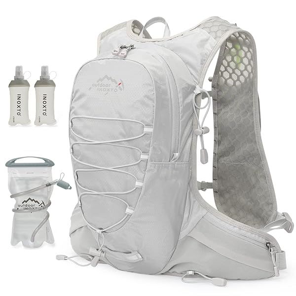 IX INOXTO 3L Running Hydration Vest for Men & Women - Ideal Water Backpack for Trail Running, Marathons & Hiking (Grey)