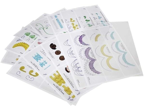 Icing Piping Nozzles Practice Drawings Cake Pastry Beginner Fondant Decorating Paper with 23 Patterns Perfect Gifts for Women