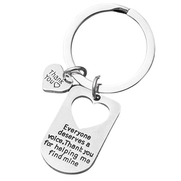 Infinity Collection Speech Therapist Keychain - Thank You Gift for SLPs | Everyone Deserves a Voice Jewelry