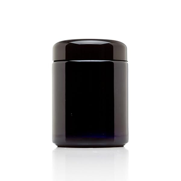 Infinity Jars 250 ml Tall Black Ultraviolet Refillable Glass Screw Top Jar for Storage and Preservation