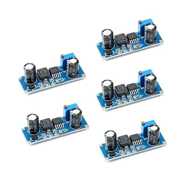 JESSINIE 5Pcs XL7015 DC-DC Power Converter Module 1.25-20V Adjustable Step Down Power Module 5-80V Wide Voltage Input Power Voltage Converter Module