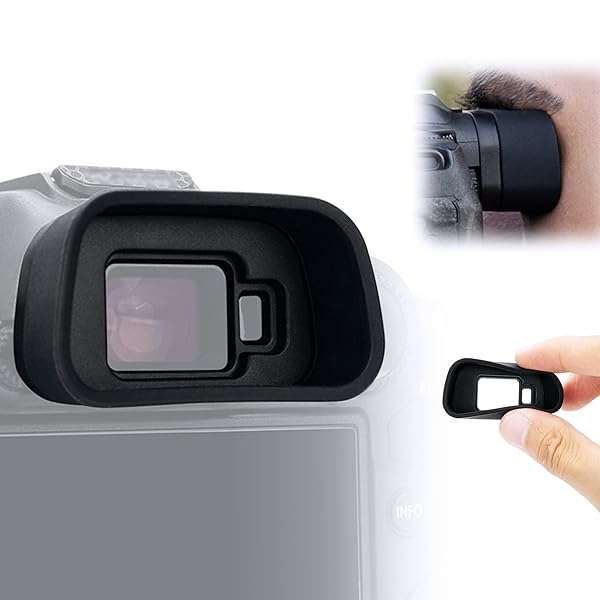 JJC Eyecup Eyepiece for Canon EOS R7 - Soft Silicone Design for Enhanced Comfort