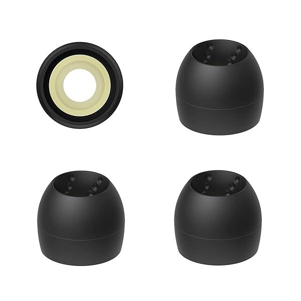 JVC EPFX10 Spiral Dot Earpieces Set of 4 Ear Tips Small to Large Compatible with Many JVC Models Black