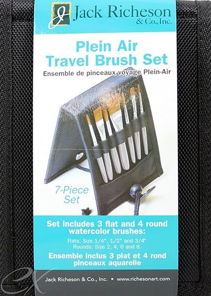 Jack Richeson Watermedia Pocket Plein Air Brush Set for Artists Portable Painting Tools