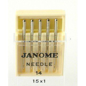 Janome Universal Sewing Machine Needles Size 14 - 5 Pack for Perfect Stitching
