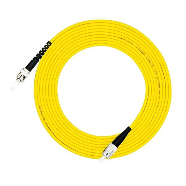 Jeirdus 15M 50ft FC to ST Fiber Optic Cable Jumper - Simplex Single-Mode 9/125 Optical Patch Cord