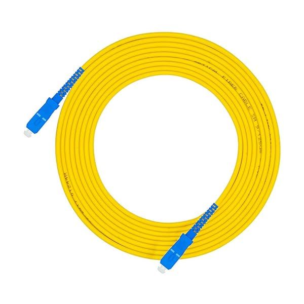 Jeirdus 15M SC to SC Fiber Optic Cable Jumper - Simplex Single-Mode 9/125 Optical Patch Cord
