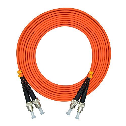 Jeirdus 3M 10ft ST to ST Duplex OM1 Multimode Fiber Optic Cable Jumper - High-Quality Optical Patch Cord