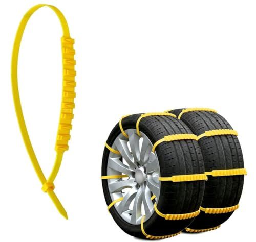 Jeremywell 10 PCS Anti-Skid Tire Chains for Winter: Essential Car & SUV Traction for Snow & Mud
