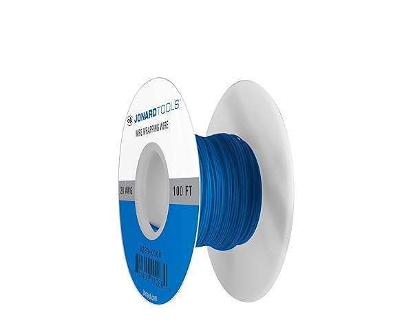 Buy Jonard Tools R28B-0100 Blue Insulated Kynar Copper Wire Roll - 28 AWG, 100 ft for Reliable Electrical Projects