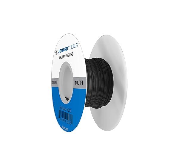 Buy Jonard Tools R30BLK-0100 Black Insulated Kynar Copper Wire Roll - 30 AWG, 100 ft for Reliable Electrical Projects