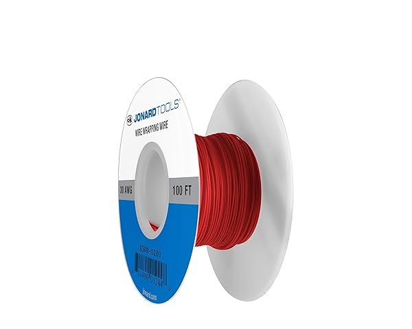 Buy Jonard Tools R30R-0100 Red Insulated Kynar Copper Wire Roll - 30 AWG, 100 ft for Reliable Electrical Projects