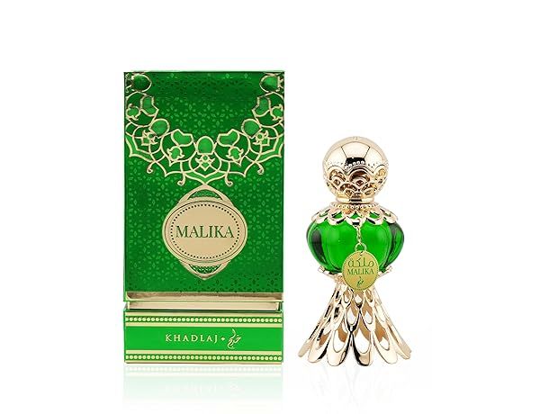 KHADLAJ Malika Green Concentrated Perfume Oil for Women - 20ml | Long-Lasting Fragrance