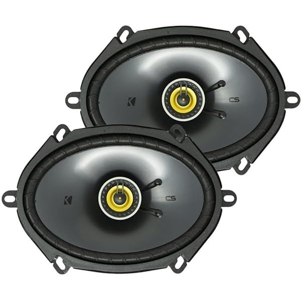 Upgrade Your Sound: KICKER CS Series CSC68 6x8 Inch Car Audio Speakers (2 Pack) - Black