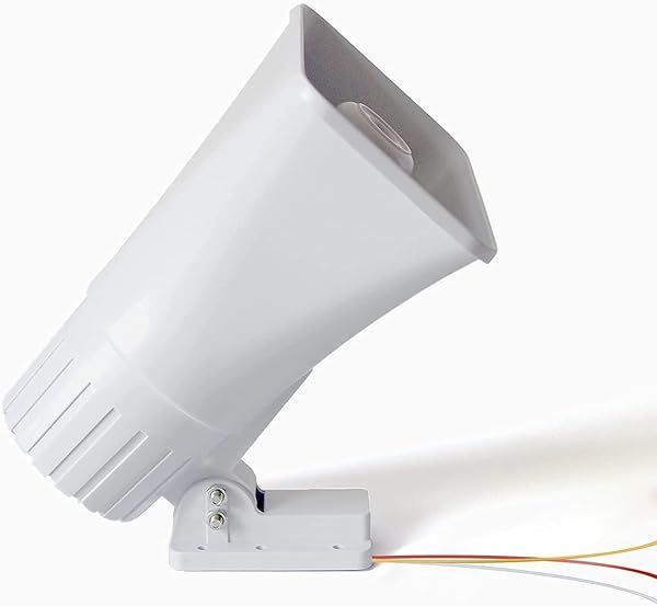 KLLsmDesign Alarm Dual Tone Wired Horn Siren with Bracket,130DB Loud Voice Warning System for Car Truck Home Doorbell Security Anti-Thief Indoor and