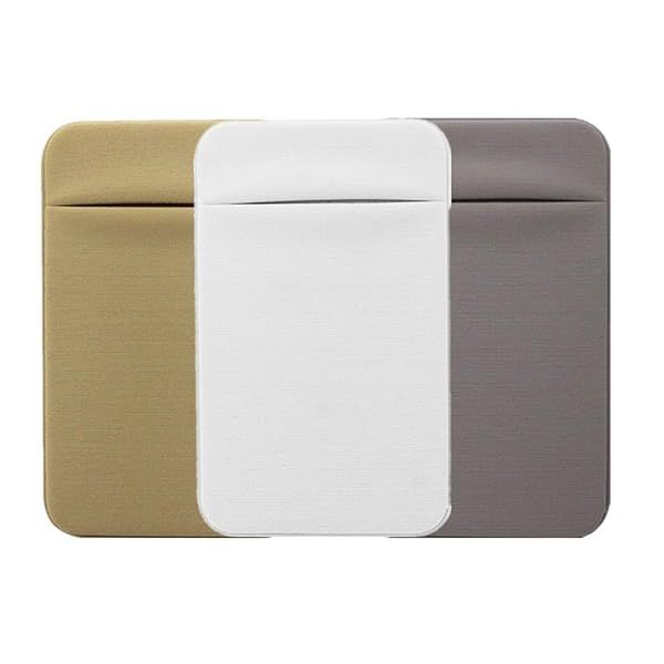 Kbinter Slim Credit Card Holder for Cell Phone Stretchy Ultra Lycra Self Adhesive Wallet for ID and Credit Cards Compatible with iPhone Android Galaxy