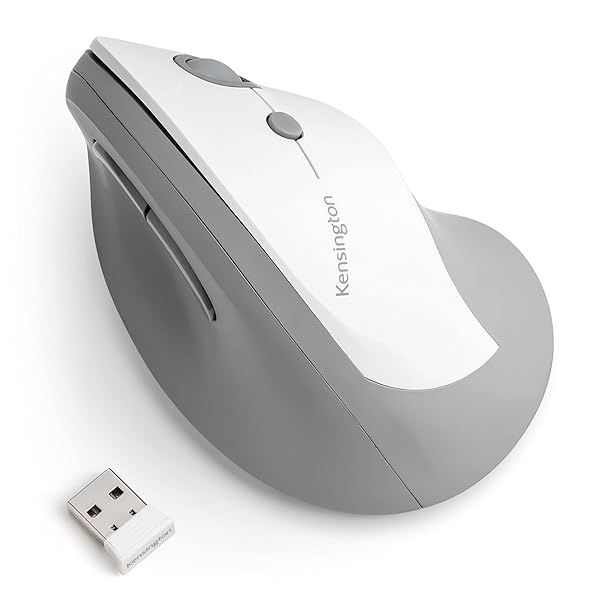 Buy Kensington Pro Fit Ergo Vertical Wireless Mouse - Gray & White for Comfort & Precision