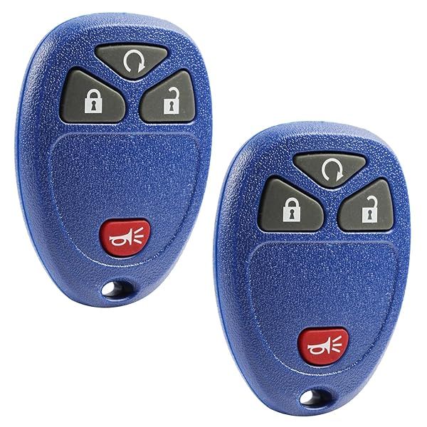 Key Fob Keyless Entry Remote Set of 2 for Chevy Silverado Traverse Equinox GMC Sierra Pontiac Torrent Saturn Outlook 2007 to 2016 Blue