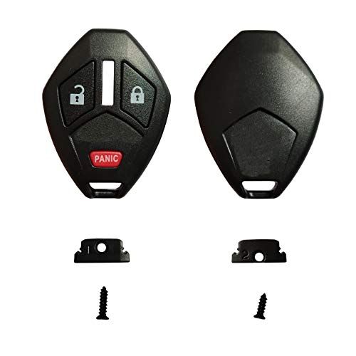 Key Shell Replacement for 3-Button Mitsubishi Key Fob - Fits Eclipse, Endeavor, Galant, Lancer, Outlander with Screwdriver