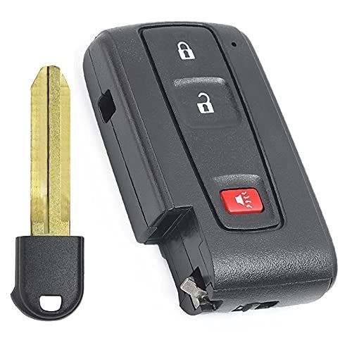 Keyecu Keyless Smart Remote Key Case Fob 2+1 Button for Toyota Prius 2004-2009 with Uncut Key Blade