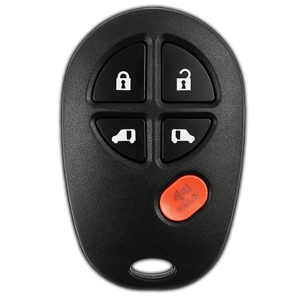 KeylessOption Key Fob for 2004 to 2018 Toyota Sienna with Programming Guide 5-Button GQ43VT20T Keyless Entry Remote Control