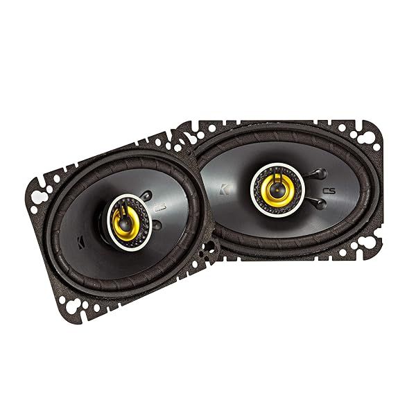 Kicker 46CSC464 CS-Series 4x6-Inch Coaxial Speakers - 4-Ohm Pair for Superior Sound Quality