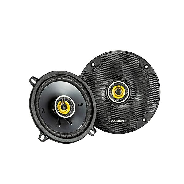 Kicker 46CSC54 CS-Series 5.25-Inch Coaxial Speakers - 4-Ohm Pair for Superior Sound Quality