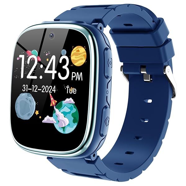 Kids Smart Watch Girls Boys - Smart Watch for Kids Game Watch Gifts for 4-12 Years Old with 15 Games Camera Alarm Video Music Player Pedometer
