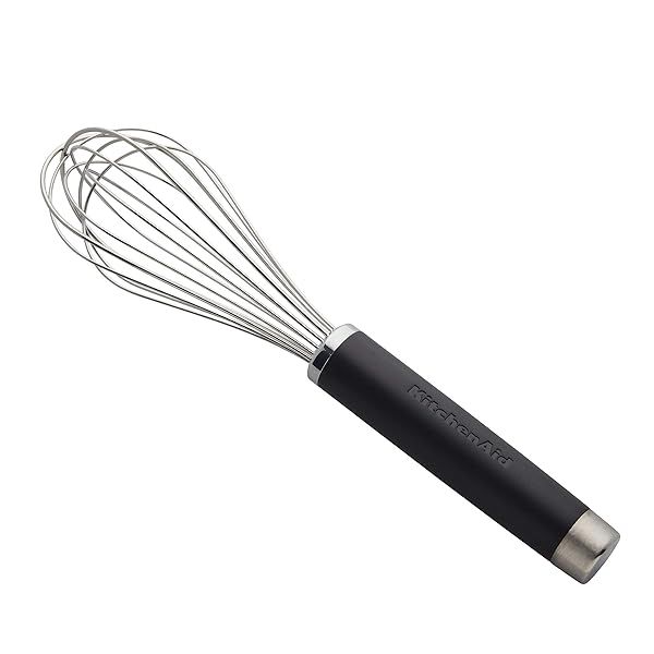 KitchenAid Gourmet Utility Whisk 10.5-Inch in Matte Black - Perfect for Cooking & Baking