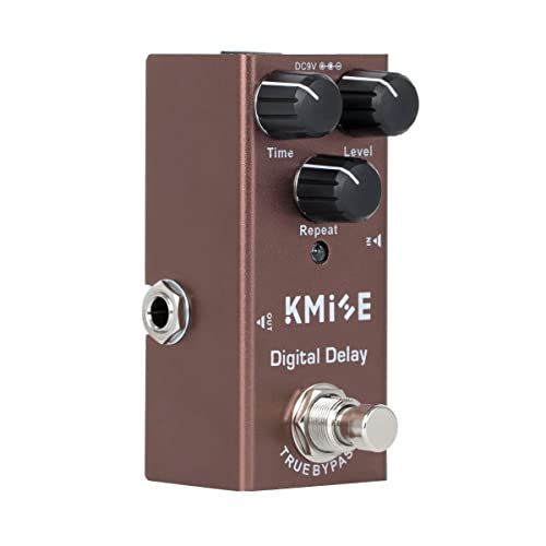 Kmise Digital Delay Pedal for Electric Guitar - Mini, True Bypass, DC 9V Effects