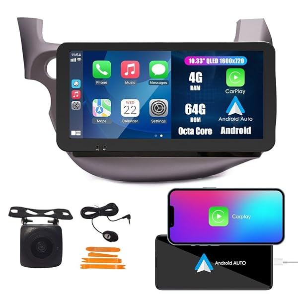 Octa Core 4G+64G CarPlay Android Auto Navigation Stereo GPS Radio Reverse Camera Display 10.33
