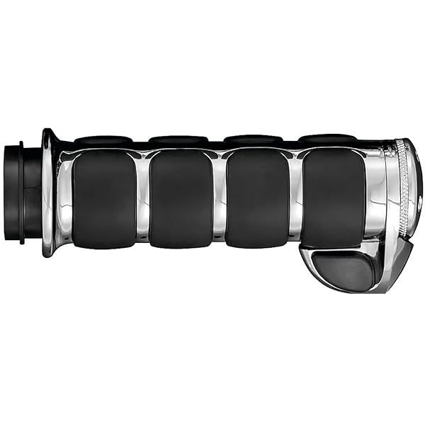 Upgrade Your Ride: Kuryakyn 6228 ISO Handlebar Grips for 2008-19 Harley-Davidson - Chrome, Standard Throttle Boss