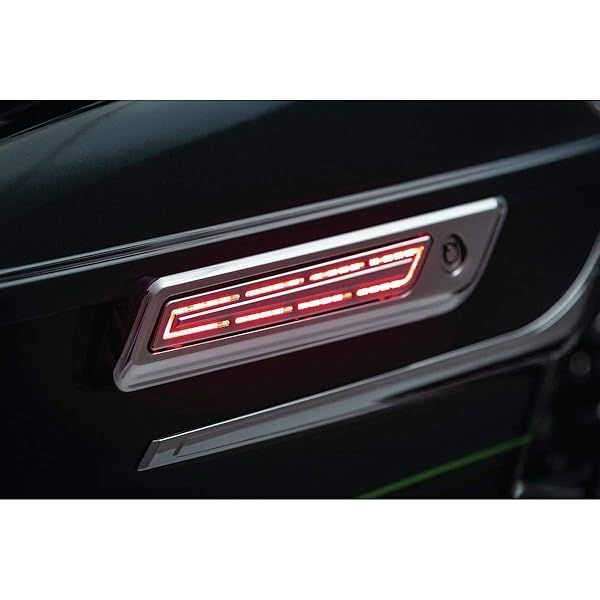 Upgrade Your Ride: Kuryakyn L.E.D. Saddlebag Hinge Accents for '14-'19 Touring Motorcycles in Chrome