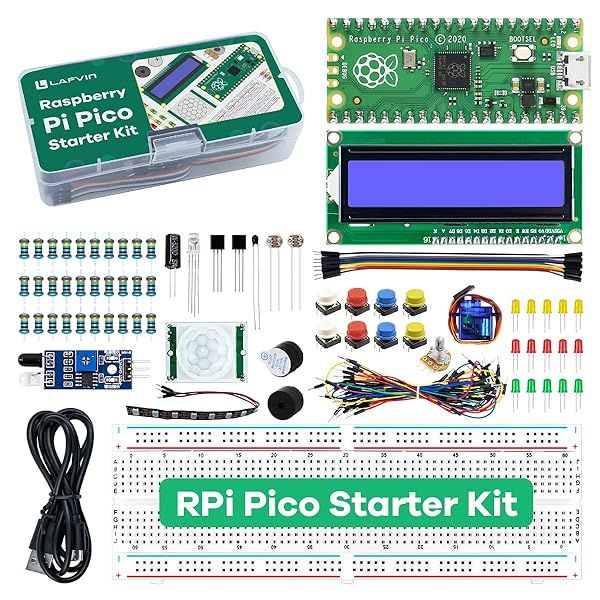 LAFVIN Basic Starter Kit for Raspberry Pi Pico LCD1602 SG90 with Tutorial for Easy Learning and Projects