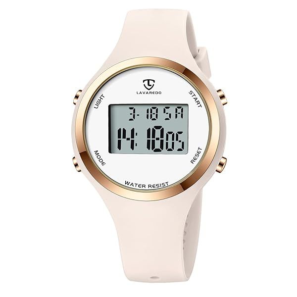 LAVAREDO Watches for Women 3ATM Waterproof Outdoor Digital Sport Watches Stopwatch Wrist Watch with Alarm Clock, Gifts for Women