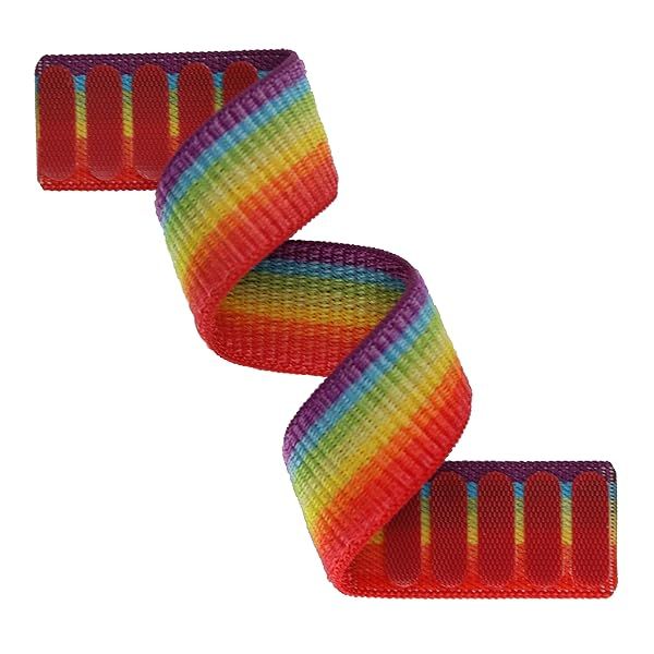 LDFAS Fenix 7X 6X 5X Plus Band, 26mm Ultra Easy Fit Nylon Straps Compatible for Garmin Fenix 7X 6X Pro 5X Plus Tactix 7 Delta Enduro 2 Bnads,Rainbow