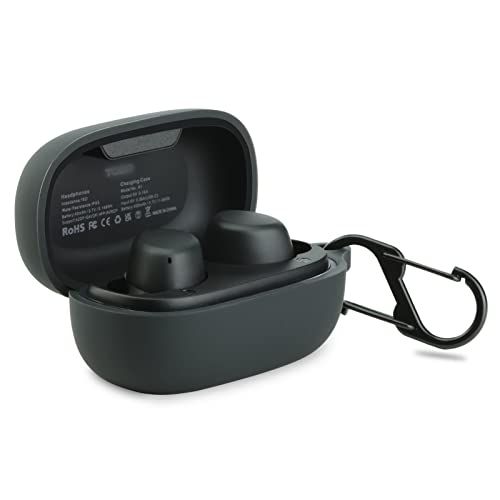 LEFXMOPHY Black Silicone Case Cover for TOZO A1 Mini Wireless Earbuds - Durable Protective Sleeve