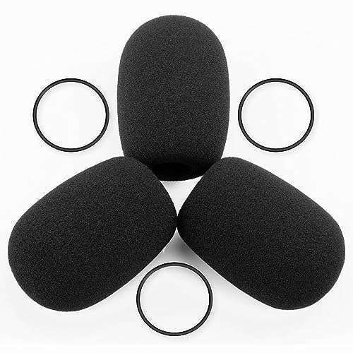 LEFXMOPHY Foam Mic Covers for Bose A20 & A30 Headsets - 3-Pack Pop Filter Windscreen Replacement