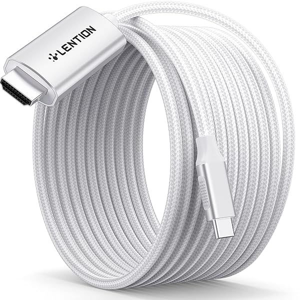 LENTION 10FT USB C to HDMI 2.0 Cable 4K 60Hz Compatible with MacBook Pro iPad Pro Surface Dell and More