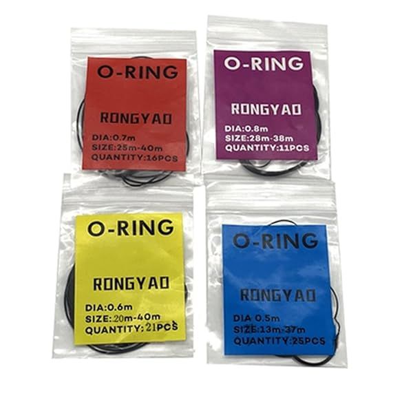 LICHIFIT Watch Back Cover Sealing Ring Waterproof Ring Gaskets 0.5 0.6 0.7 0.8mm Elastic Rubber O-Ring Black Watch Repair Accessories