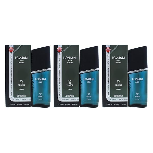 LOMANI EDT Spray 3.4 oz for Men - Pack of 3 | Long-lasting Fragrance & Great Value