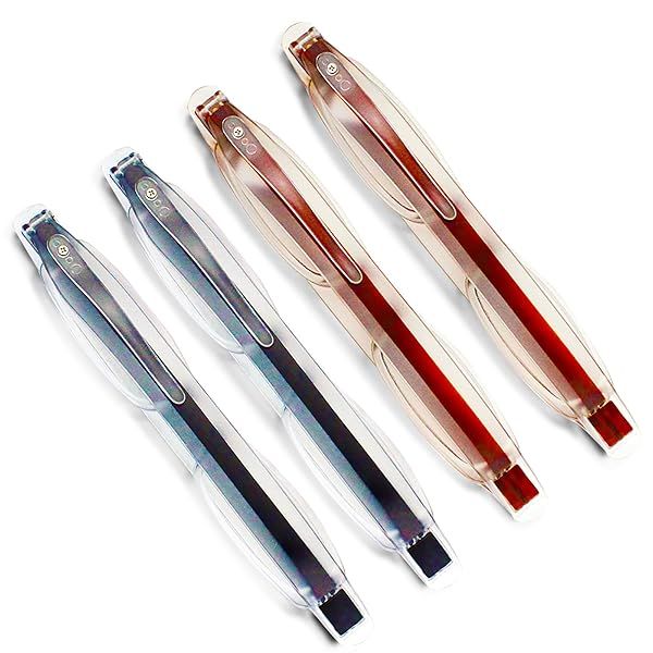 LOOKWORLD 4 Pack Reading Glasses Lightweight Folding Readers for Men and Women Compact Portable Scratch Resistant Mini Design 1.25 Strength