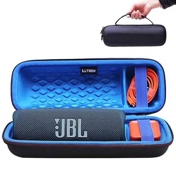 LTGEM EVA Hard Carrying Case for JBL FLIP 6 and FLIP 5 Waterproof Bluetooth Speaker Blue