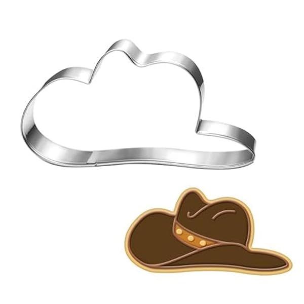 LUBTOSMN Cowboy Hat Cookie Cutter 3.5 Inch Dishwasher Safe Baking Tool for Cookies and Fondant