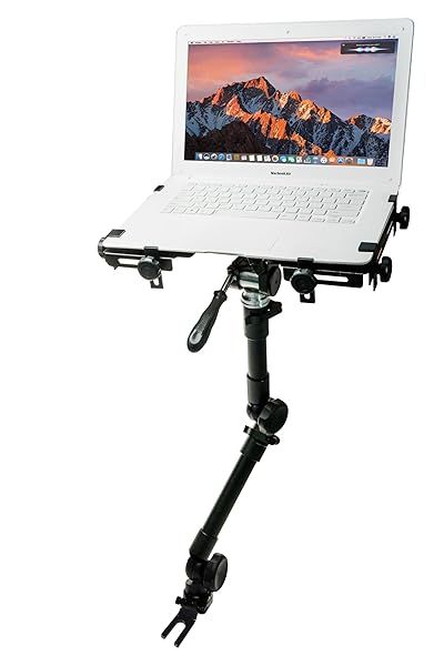 Laptop Vehicle Mount CTA Premium Drill-Free Laptop Mount with Telescoping Height-Adjustable Arm Segments and 360-Degree Rotation Compatible with Any Laptop 10.125-14.875