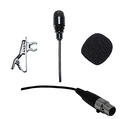 Lavalier Lapel Microphone with 4 Pin Mini XLR TA4F Connector for Shure Wireless Systems