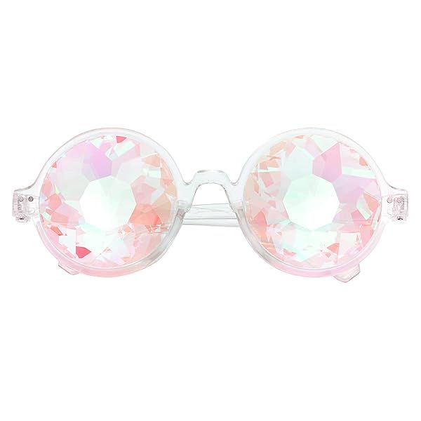 Lelinta Kaleidoscope Goggles Glasses Crystal Lens Halloween Costume Accessories for Men Women Cosplay Party